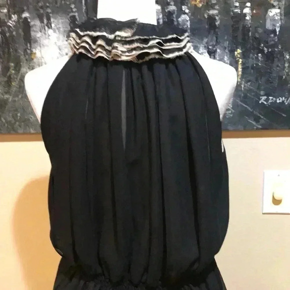 Chic Black Ruffled Halter Top - Picture 8 of 9